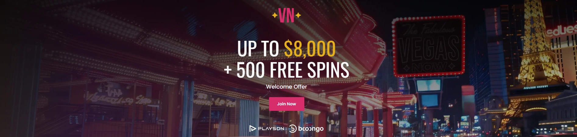 VegasNow casino bonus campaign for Australia